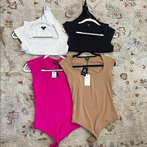 Women’s Body Suit (Express) - Black, White, Pink, Tan